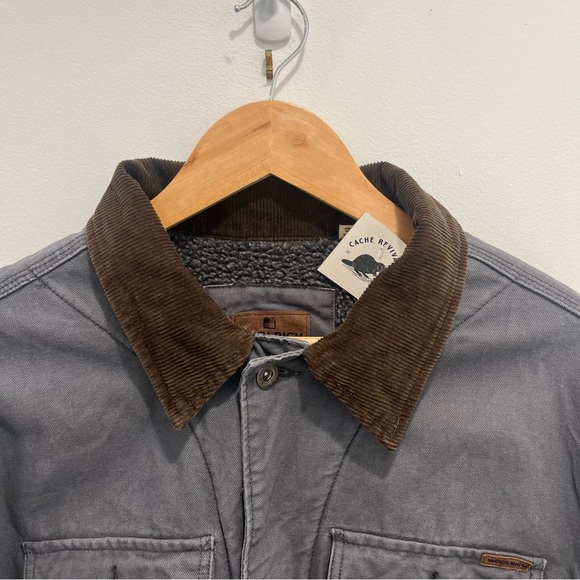 WOOLRICH Chore Coat Canvas with Corduroy Collar and Sherpa Lining | Mens m - Picture 8 of 13